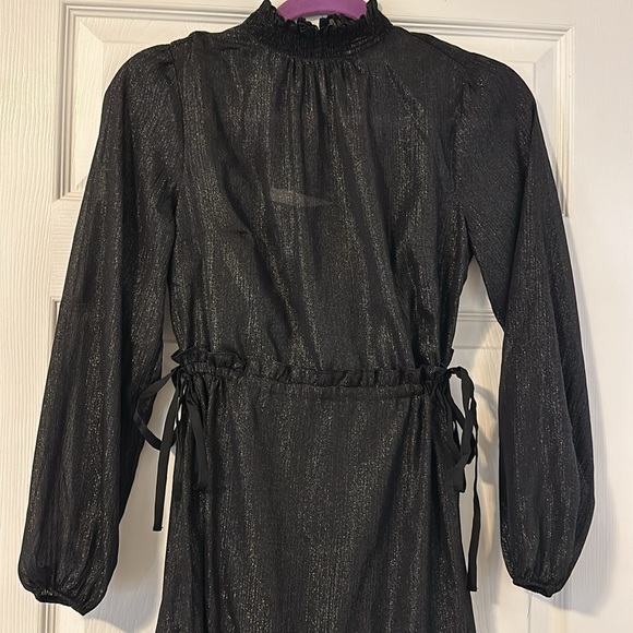 Loft Petite Smocked Neck Tiered Swing Dress - Picture 2 of 10